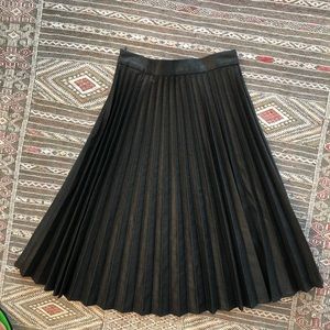 Charcoal gray pleated skirt